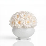 White Chandon Hydrangea vase with white flowers, elegant floral display