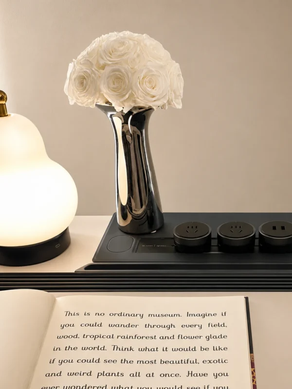 Bloom In Silver Vase Pure White Forever Flowers in Vase_04.webp