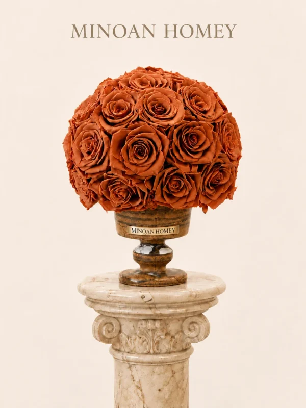 Champagne ivory roses 31 flowers marble grace marble jade vase_a1.webp