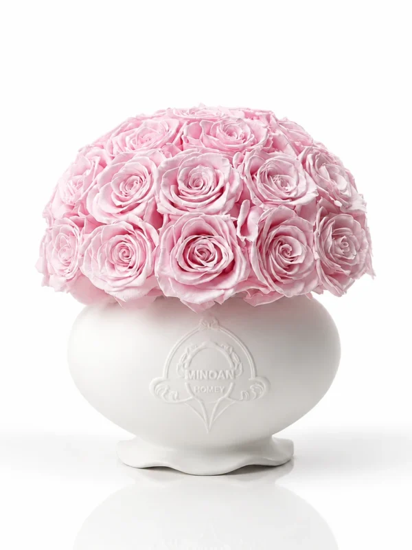 Pink roses 34 flowers porcelain bloom porcelain vase_15.webp